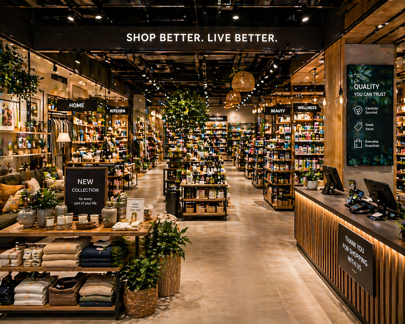 Retail business software interface